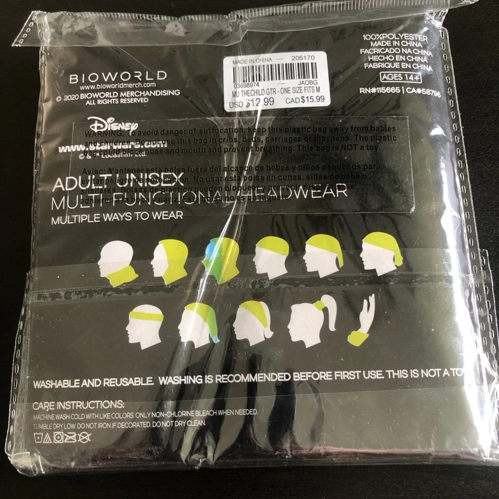 FREE WITH PURCHASE Baby yoda multi functional headwear